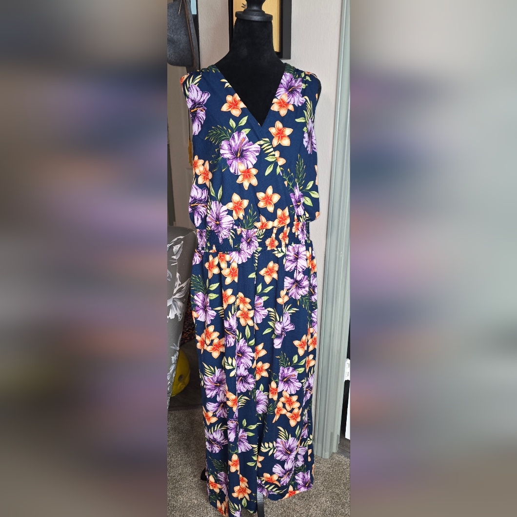 2425 Alyx Floral Sleeveless Jumpsuit